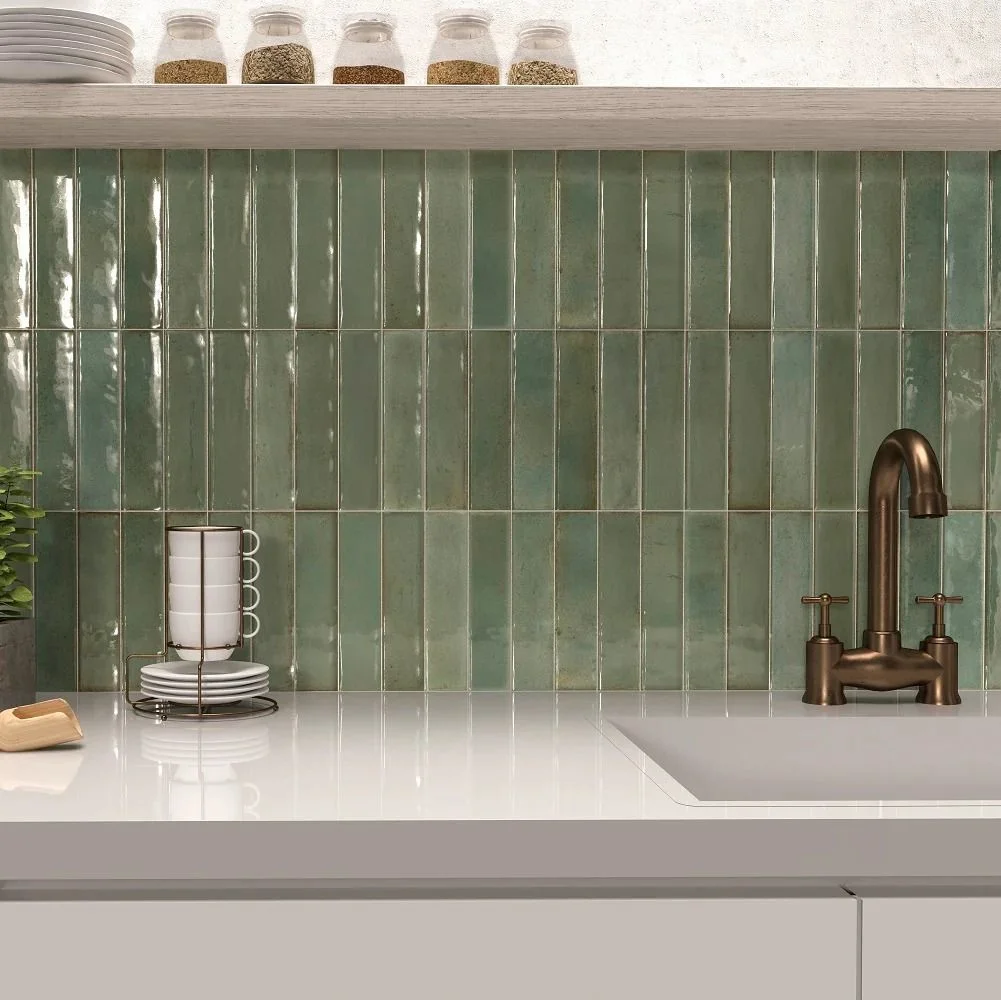Idea Ceramica płytka ścienna Art Nouveau Verde 25x60